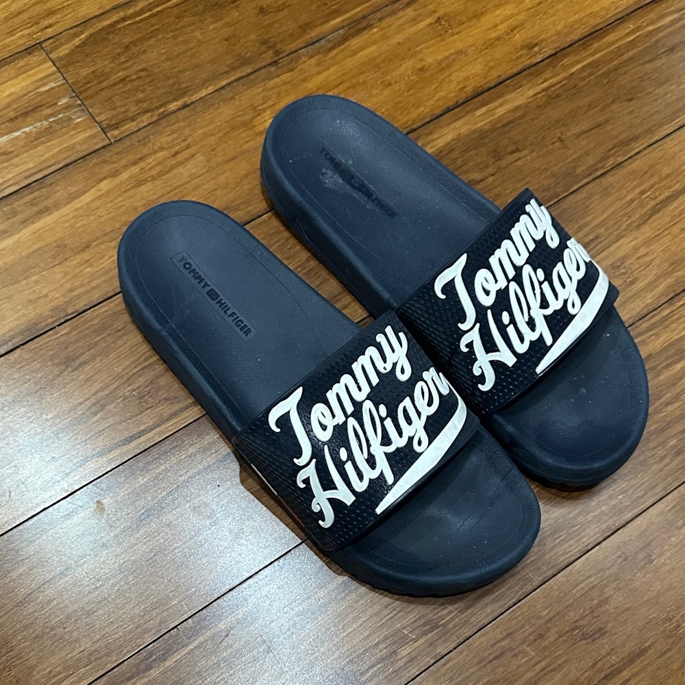 Tommy Hilfiger Men's Blue Slide Sandals